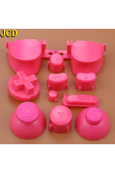 Choice10 مجموعة كاملة من أزرار JCD الوردية (L، R، ABXY، Z) مع أغطية عصا التحك...