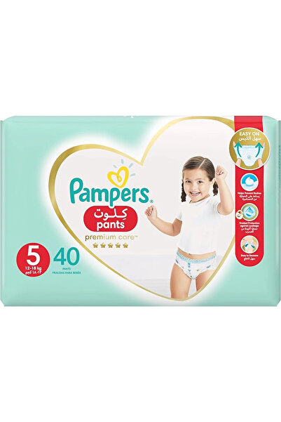 Pampers Extra Absorption Premium Care Baby Pants Diapers Size 5, 12-18kg- 40 ...
