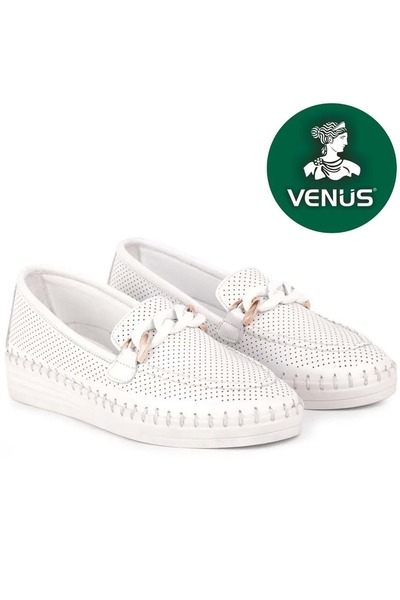 Venüs Pantofi de balet pentru femei Blower din piele naturală ALB