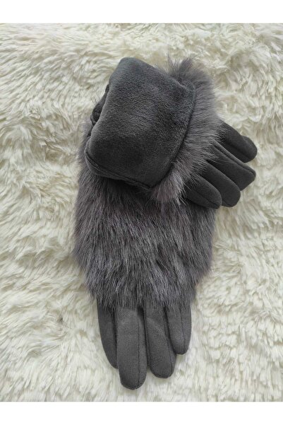 MOS Kadın Kürklü Telefon Kullanılabilir Şık Eldiven