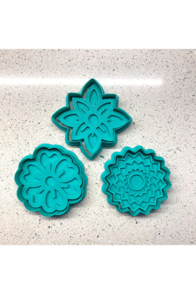 Craftelle Aesthetic 3 Piece Set |   Heart Flower, Star and Mandala Cookie Mol...