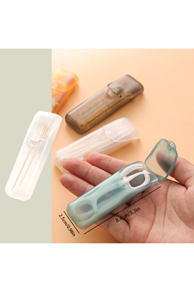 Choice 1pc white style C Portable Plastic Toothpick Case - Clear Toothpick Ho...
