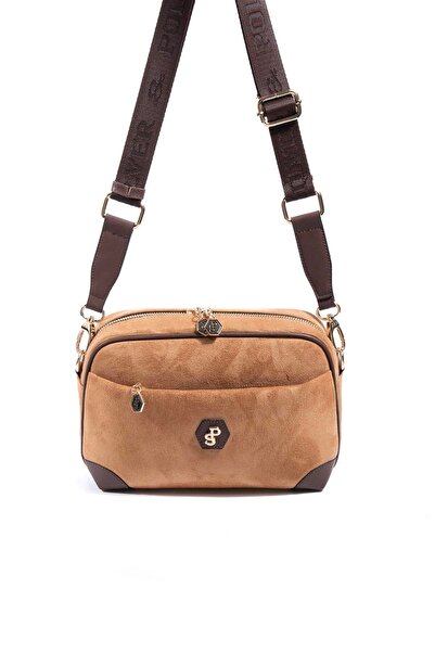 Silver Polo Silver & polo sp1094 women's crossbody bag suede taba-brown