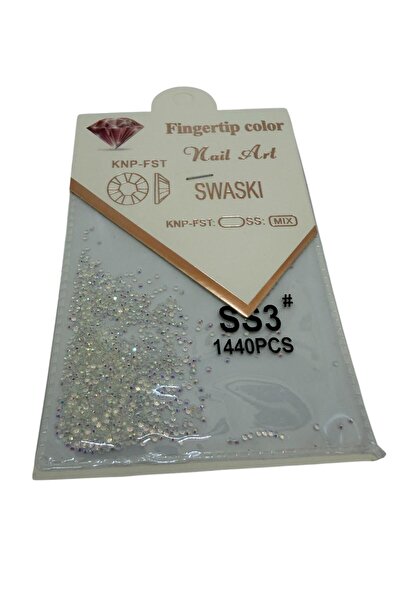 NAİLS Set of 1440 Fingertip Nail Stones Color SS3, Mini Aurora Borealis Cryst...