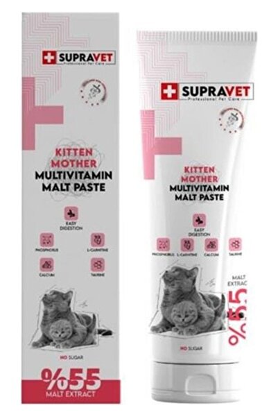 Supravet Kitten & Mother Kalsiyum ve Taurinli Multivitamin Malt Paste 100 gr CK551795