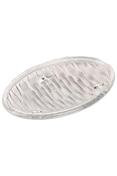 Bosphorus وعاء صابون بيضاوي من الزجاج المموج 15×9.5×1.7 سم