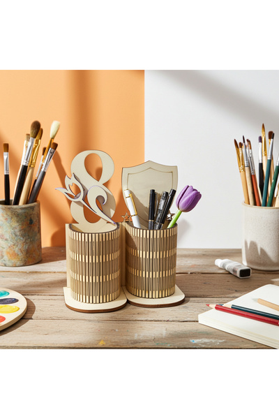 damoro Pen holder, March 8th gift, For Mom, wood