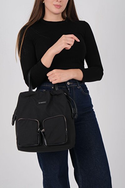 Silver Polo Silver & Polo Sp1232 Women's Backpack Black