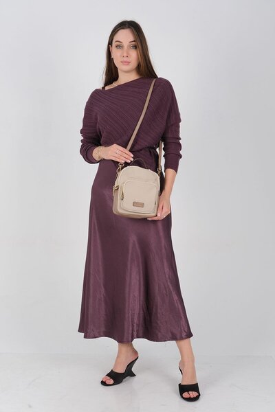 Silver Polo Silver & Polo Sp1220 Women's Crossbody Bag Beige-Sand