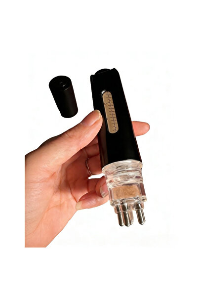 Choice مشط تدليك صغير محمول أسود اللون، مزود بأداة تطبيق سائل لفروة الرأس، مش...