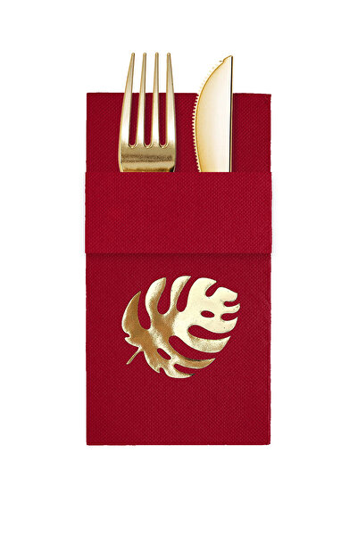 Story مناديل ورقية ذهبية اللون مقاس 40×40 سم بنمط قاعدة الجمل مع 16 جيب باللو...