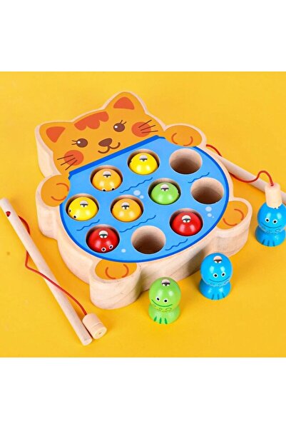 Montessori Jocul de pescuit al pisoiului albastru