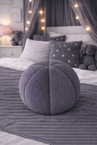 CHIZGY Peluş Top Yastık Welsoft Dekoratif Kırlent Yumuşak Yuvarlak Minder Ev ...