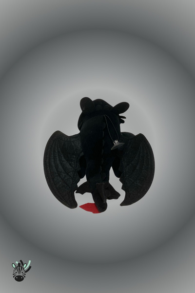 Zebra Toys Sevimli Siyah Peluş Dişsiz (Gecenin Öfkesi) Oyuncak – Yumuşak Doku...