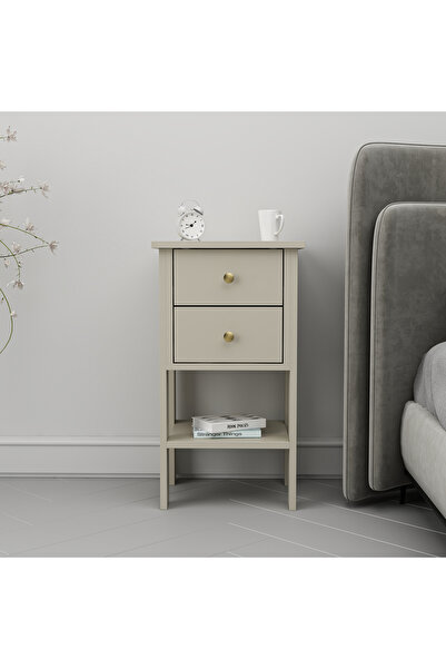 Home MANDOSİ ÇİFT ÇEKMECELİ KOMODİN (KUMTAŞI RENK)