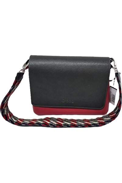 O Bag Polyurethane and eco-leather bag, Red/Black