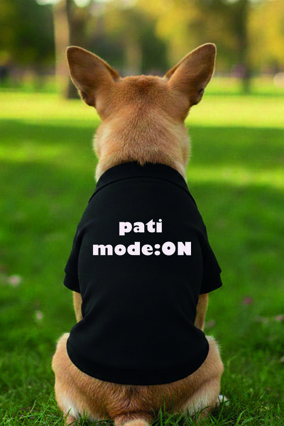 Advantage Pati Mode on Printed Cat Dog Outfit Tank Top Black Funny Fun Printe...