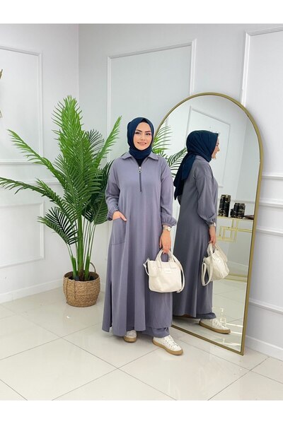 Summer Store Pearl Tunic and Pants Double Hijab Set