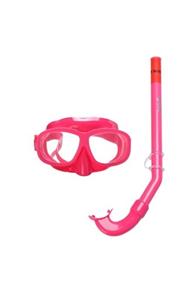 OEM Set mască și tub de snorkeling ergonomic, fucsia, pentru copii, 3-6 ani