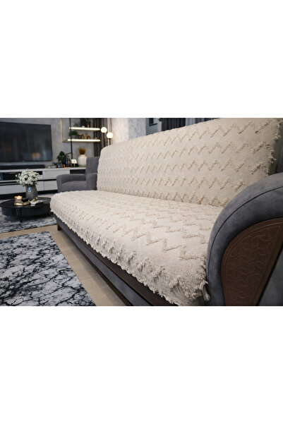 ÖZDAĞ HOME CONCEPT Chenille 3-Seat Sofa Cover |   Non-Slip Textured, Soft Che...