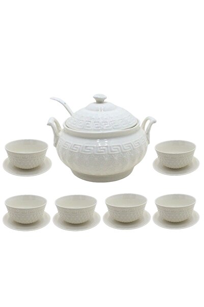 Al Nokhba طقم شوربة من البورسلين مكون من 15 قطعة