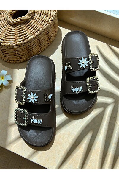 Lotus Tokalı Figürlü Kadın Terlik