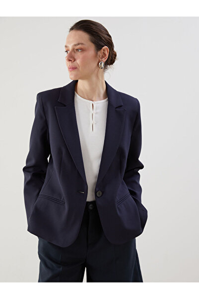 LC Waikiki LCWAIKIKI Classic Lacivert Regular Fit Kadın Blazer Ceket