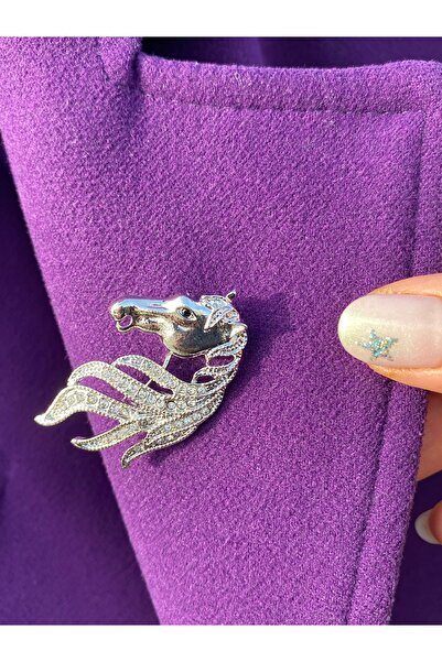 kurukafagift Broş Zirkon Taşlı Parlak At Figürlü