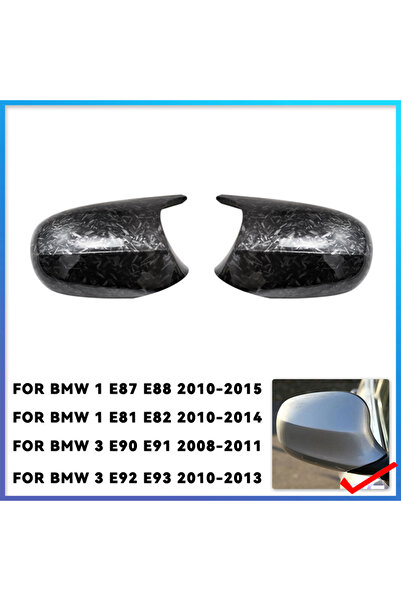Choice1 Forged Carbon Look 2xMirror Cover E90 Car Side Door Rearview Side Mir...