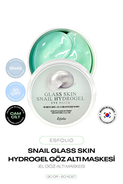 Esfolio Salyangoz Glass Skin Snail Hydrogel Eye Patch Nemlendirici ve Onarıcı...