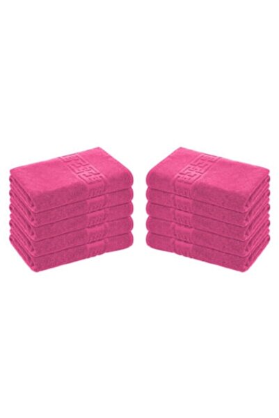 Lenjeria Pufoasa Set of 10 Bath Towels, 100% Cotton, 50x90cm, 500g/m², Greek ...