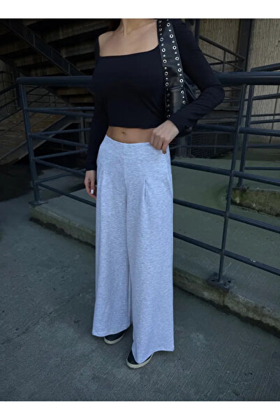 Cool & Sexy Flared Modal Fabric Trousers with Pockets