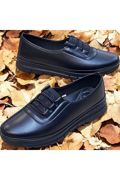 KAFKASLAR AYAKKABI Orthopedic Flat Sole Elastic Stone Sports Model Women's Ba...