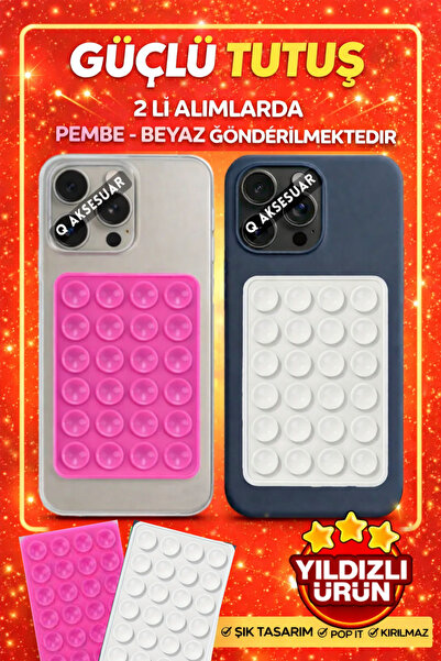 Q Aksesuar Silikon Vakumlu Telefon Tutucu, Cep Telefonu için Kaymaz Vantuzlu ...