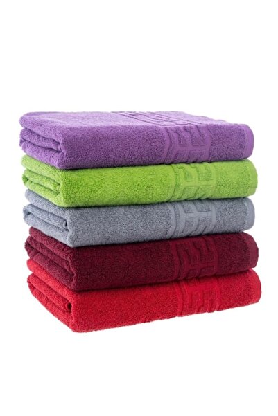 OEM Set of 5 Towels 50x90cm 100% Cotton 550gr - Multicolor