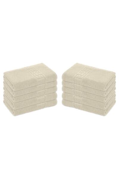 Lenjeria Pufoasa Set of 10 Bath Towels, 100% Cotton, 50x90cm, 500g/m², Greek ...