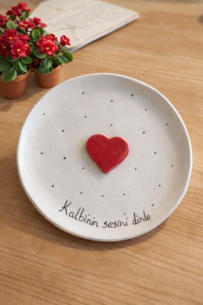 uğurlu dükkan 12 cm Listen to Your Heart Ceramic Plate
