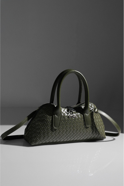 Rimense Women's Khaki Green Hand and Shoulder Bag