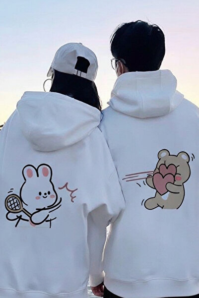 EFFRENATU Hooded Sweatshirt Dear Couple Combinations Special Design 2 Piece P...