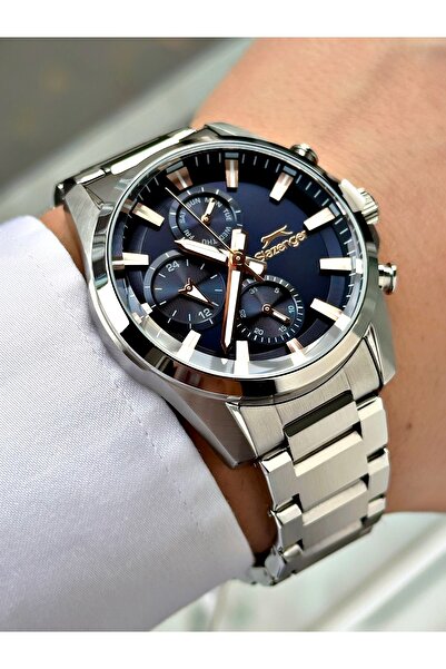 Slazenger Functional 10 Atm Water Resistance Steel Case Men Wristwatch 2522Mr