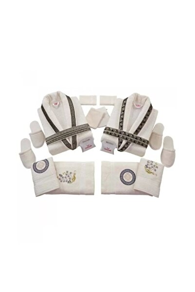 Nurpak Set prosoape și halate de baie din 100% bumbac, 16 bucăți,