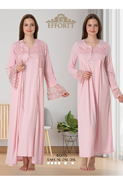 EM&FA TEKSTİL طقم ثوب نوم للحوامل مع ثوب صباحي