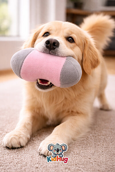 KidHug Plush Soft Stuffed American Football Ball Dog Toy