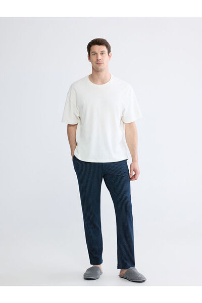 LC Waikiki New Season from Güli̇s Gi̇yi̇m Navy Blue Patterned Men's Pajama Bo...