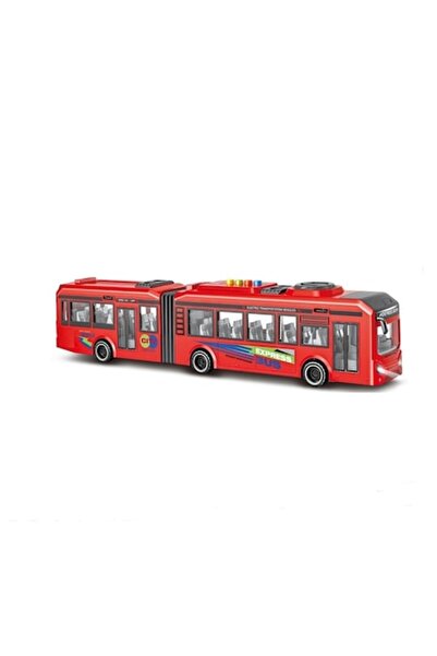 OEM Bus with sounds, lights and open doors function 42 cm red