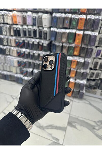 Bilişim Akademi iPhone 13 Pro Max Compatible Blue Red Power Kit Design Leathe...