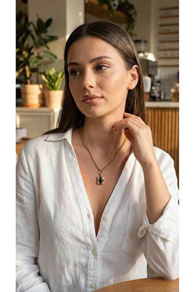 Clariss 316L Steel Chain Gold Color Vintage Model Women's Necklace