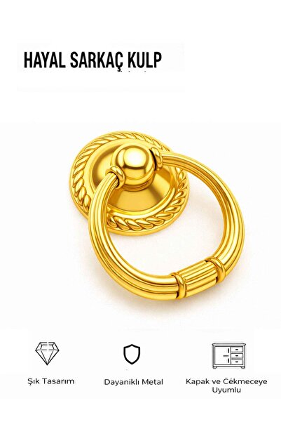 İMT AKSESUAR Hayal Sarkaç Kulp Altın Yatak Odası Konsol Tv Ünitesi Dolap Kapa...