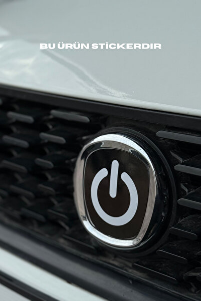 Banxtre Fiat Egea için Ön Arka Aç Kapa Siyah Beyaz Logo Sticker