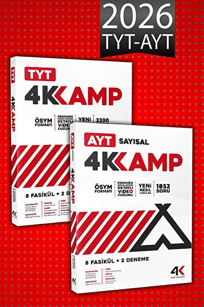İndeks Akademi Yayıncılık 4K YAYIN 2026 TYT ve AYT Kamp Kitabı 2li Set Fenome...